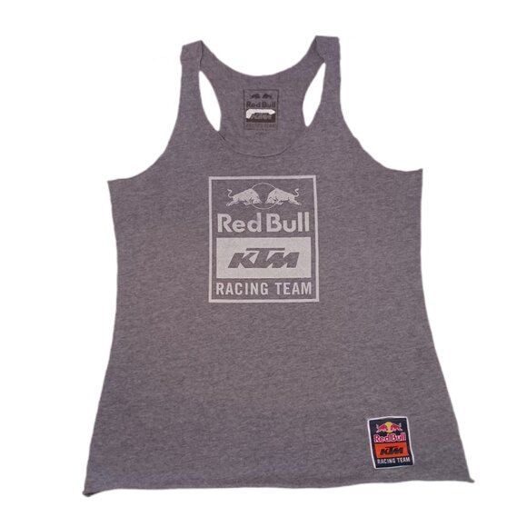 Red Bull Racing Womens Medium Tank Top Gray Strappy Sleeve KTM Team Racing - Picture 1 of 6